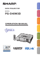 Sharp Notevision PG-D40W3D Operation Manual