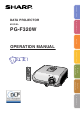 Sharp Notevision PG-F320W Operation Manual