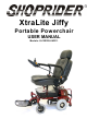 Shoprider XtraLite Jiffy UL7WR User Manual