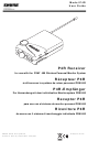 Shure P4R RECEIVER P4R User Manual