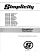 Simplicity 45 Owner's Manual