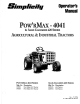 Simplicity 4041 Series Operator's Manual