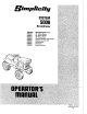 Simplicity System 5008 Broadmoor Operator's Manual