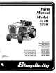 Simplicity 5116 Parts Manual