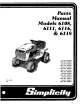Simplicity 6108 Parts Manual