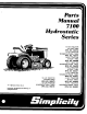 Simplicity 7100 Hydrostatic Series Parts Manual