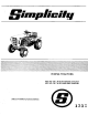 Simplicity Sovereign 758 3415S Owner's Manual