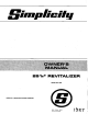 Simplicity REVITALIZER 629 Owner's Manual