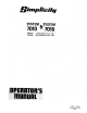 Simplicity System 7010 Operator's Manual