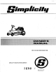 Simplicity Wonder-Boy 963 Owner's Manual