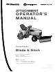 Simplicity Hitch 1692039 Operator's Manual