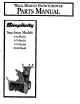 Simplicity Sno-Away 10-80 Parts Manual