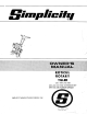 Simplicity 938 Owner's Manual