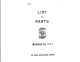 Singer 117-1 Parts List