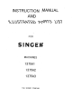 Singer 1375A1 Instruction Manual And Parts List