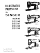 Singer 212G140 Illustrated Parts List