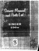 Singer 236W Service Manual And Parts List