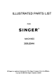 Singer 300U294A Illustrated Parts List