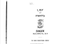 Singer 36-4 List Of Parts