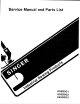 Singer 695B001 Service Manual And Parts List
