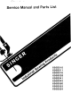 Singer 695B011 Service Manual & Parts List
