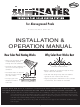 SmartPool SunHeater S421 Installation & Operation Manual