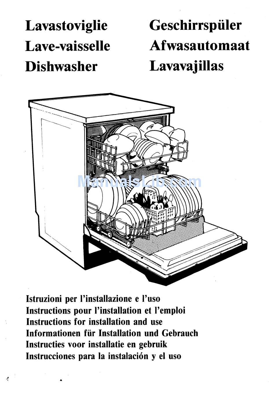 smeg-dishwasher-3lbs931-instructions-for-installation-and-use-manual