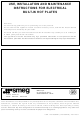 Smeg SE32CX Use, Installation And Maintenance Instructions