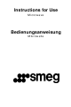 Smeg SC45M Instructions For Use Manual