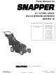 Snapper SNAPPER 216518B Parts Manual