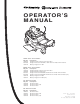 Snapper 18HP, 19HP Operator's Manual