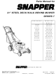 Snapper 21357B, D21357B, R21357B, P21357B, DP21357B, RP21357B Parts Manual