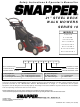 Snapper 2167518B Safety Instructions & Operator's Manual