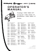 Simplicity 300 Series, 1600 Series, 2600 Series Operator's Manual