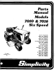 Simplicity 7016 Parts Manual