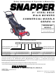 Snapper CP215019KW, CP215519HV Safety Instructions & Operator's Manual