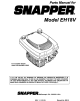 Snapper EH18V Parts Manual