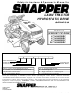Snapper LT145H38GBV Safety Instructions & Operator's Manual