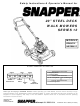 Snapper NR205012, R204513E, R205012 Safety Instructions & Operator's Manual