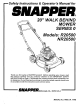 Snapper NR20500 Safety Instructions & Operator's Manual
