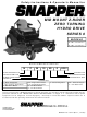 Snapper NZM19480KWV, NZM21520KWV Safety Instructions & Operator's Manual