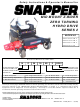 Snapper NZM19482KWV, NZM21522KWV, NZM25612KWV, NZM27612KH Safety Instructions & Operator's Manual