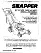 Snapper P21400 Safety Instructions & Operator's Manual
