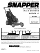 Snapper R2167517BV, RP2167517BV, RP215517BVE, WRP216517BE Safety Instructions & Operator's Manual