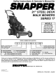 Snapper RP2167517BVE Safety Instructions & Operator's Manual