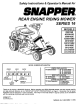 Snapper SERIES 16 250816B Safety Instructions & Operator's Manual