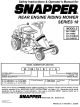 Snapper SERIES 18 281318BE Safety Instructions & Operator's Manual