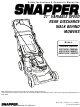 Snapper SPV21675, SPV21675E, NSPV21675, NSPV21675E Safety Instructions & Operator's Manual