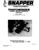 Snapper THATCHERIZER 6-0948 Operating & Maintenance Instructions