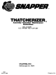Snapper Thatcherizer 63120 Operating & Maintenance Instructions
